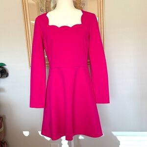 Kate Spade 
Scalloped neck Elegant Pink Long Sleeve Dress
Tags still on